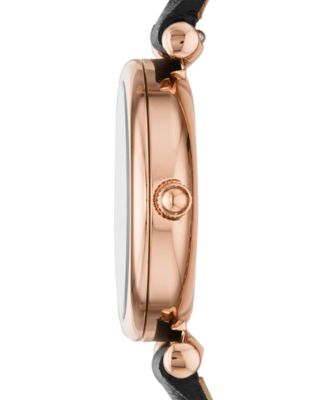 Women's Carlie Mini Leather Strap Watch 28mm