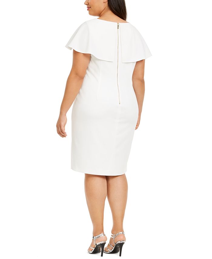 Calvin Klein Plus Size Tie-Bow Sheath Dress - Macy's