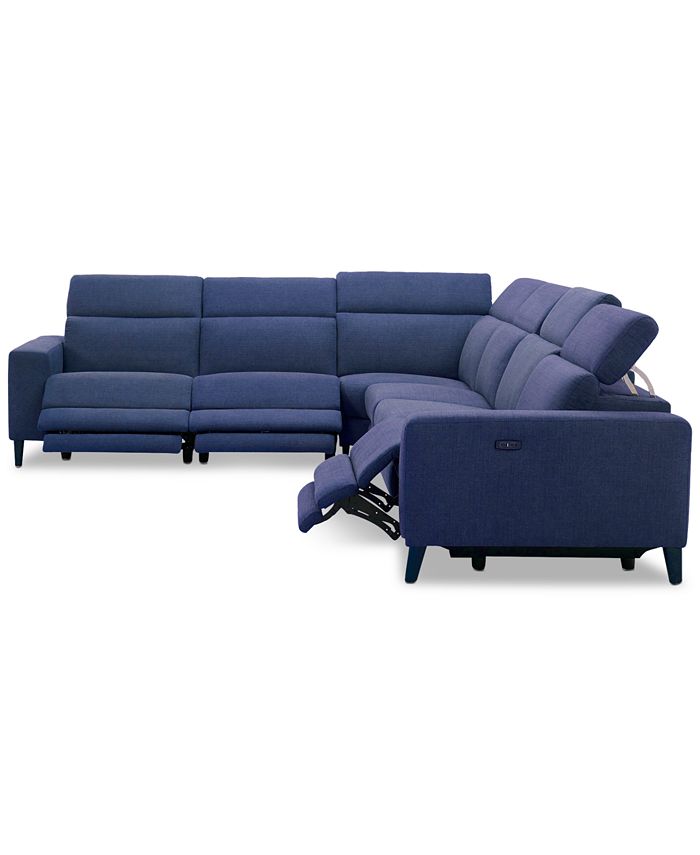 Furniture CLOSEOUT! Sleannah 6Pc. Fabric "L" Shape Sectional with 3