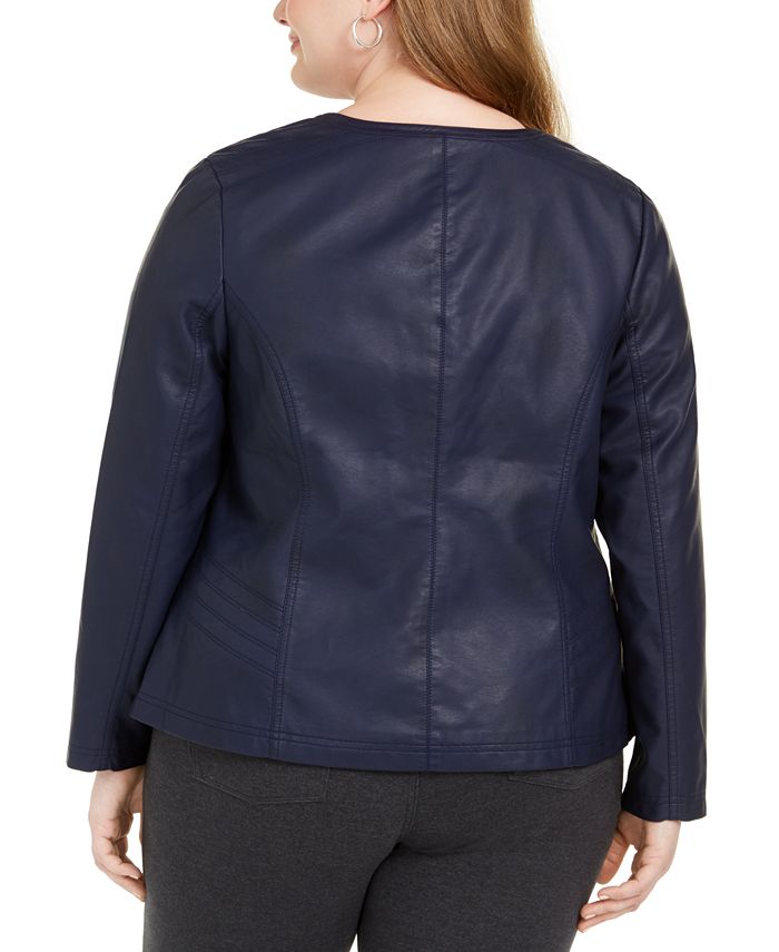 alfani faux leather jacket