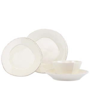 Vietri Lastra 4 Piece Place Setting In White