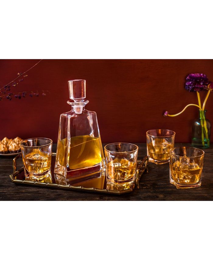 JoyJolt Luna Whiskey Decanter Set of 5 Macy's