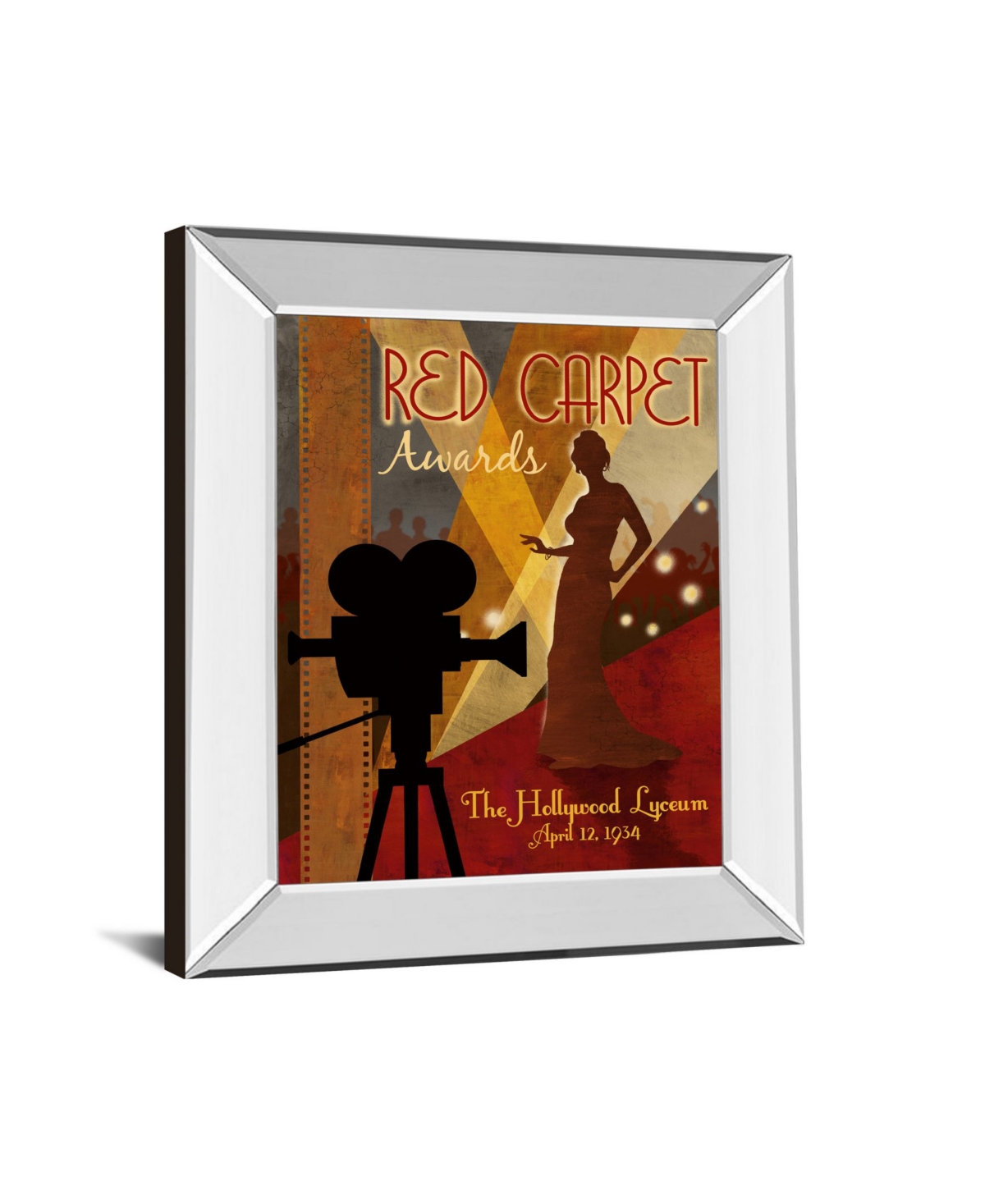 Classy ArtCarpet Awards by Conrad Knutsen Mirror Framed Print Wall Art, - Red