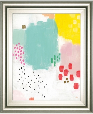 Classy Art Dots And Colors-mattie By Joelle Wehkamp Framed Print Wall Art, 22" X 26" In Green