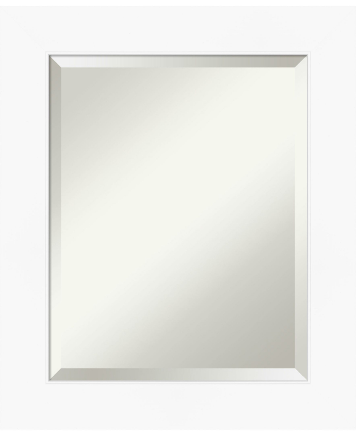 Cabinet Framed Bathroom Vanity Wall Mirror, 21.38" x 25.38" - White