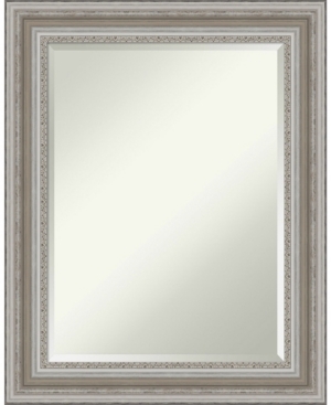 Amanti Art Parlor Silver-tone Framed Bathroom Vanity Wall Mirror, 23.5" X 29.50"