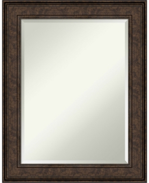 Amanti Art Ridge Framed Bathroom Vanity Wall Mirror, 23.5" X 29.50" In Bronze