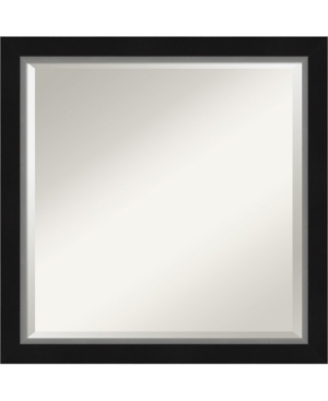 Amanti Art Eva Silver-tone Framed Bathroom Vanity Wall Mirror, 23.12" X 23.12" In Black