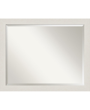 Amanti Art Rustic Plank Framed Bathroom Vanity Wall Mirror, 31.38" X 25.38" In White