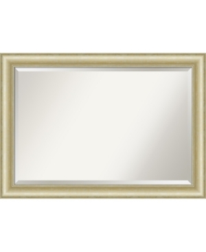 Amanti Art Textured Light Gold-tone Framed Bathroom Vanity Wall Mirror, 41" X 29"
