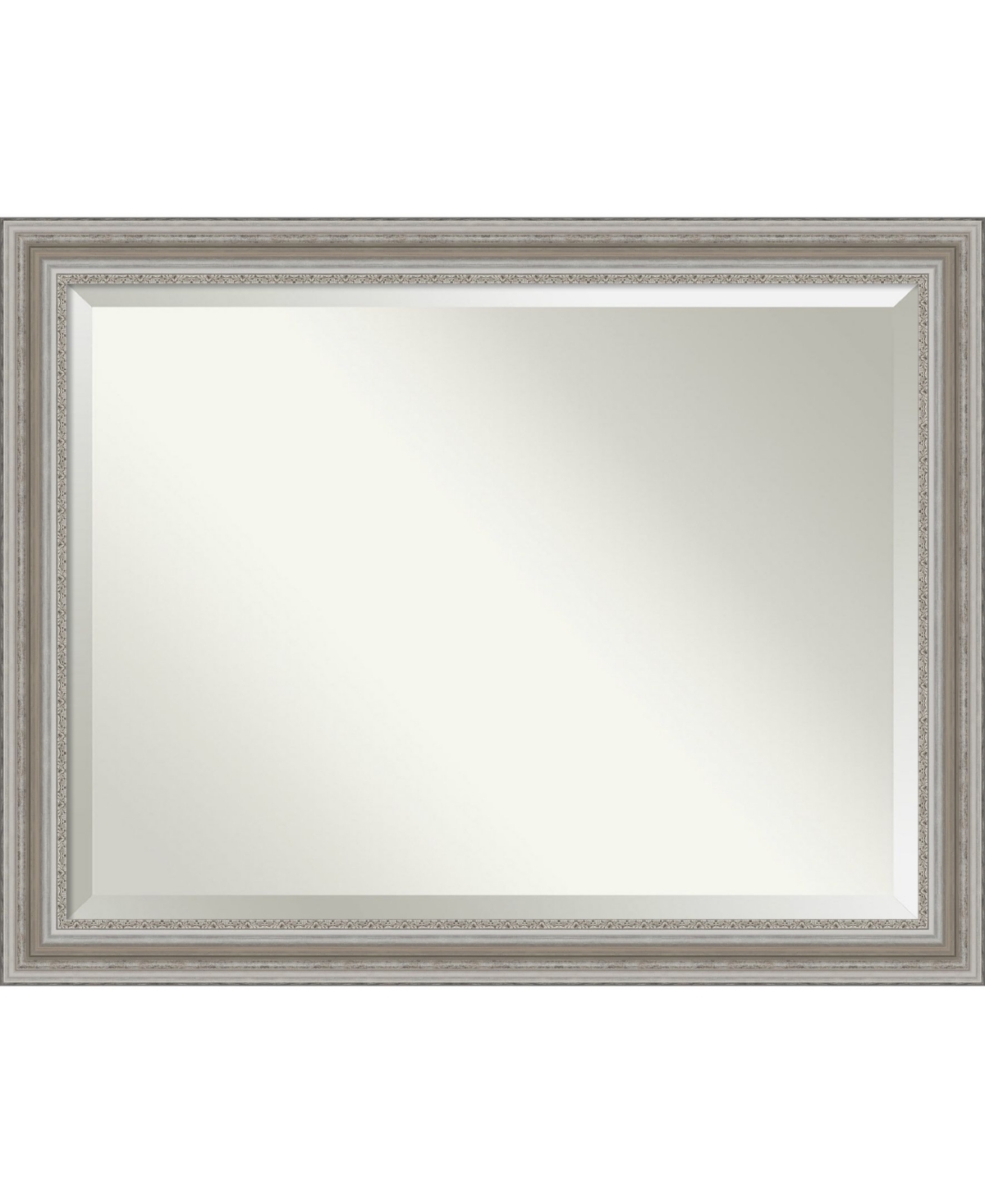 Parlor Silver-tone Framed Bathroom Vanity Wall Mirror, 45.5" x 35.50" - Silver