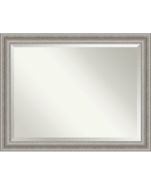 Amanti Art Parlor Silver-tone Framed Bathroom Vanity Wall Mirror, 45.5" X 35.50"