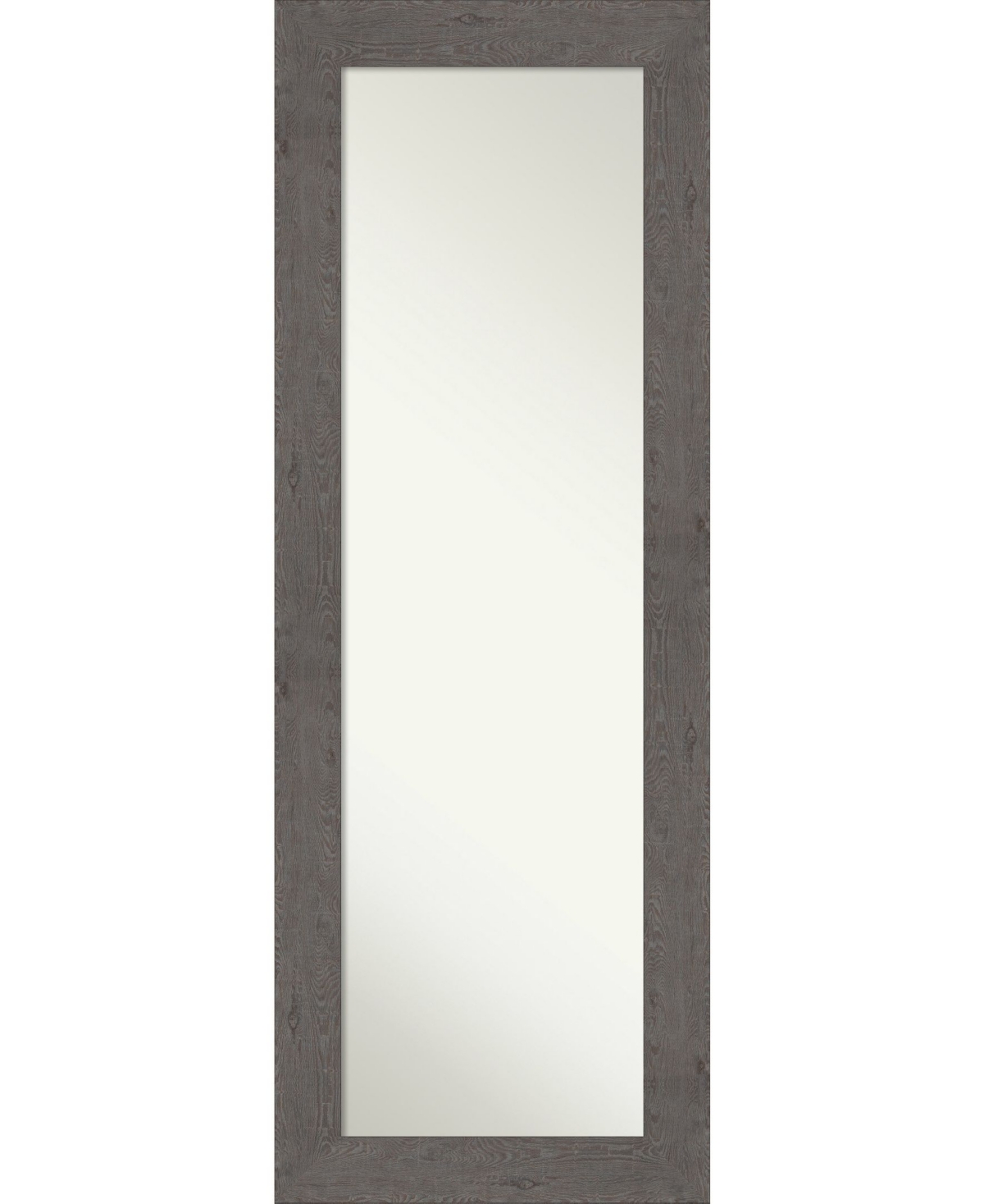 Rustic Plank on The Door Full Length Mirror, 19.38" x 53.38" - Gray