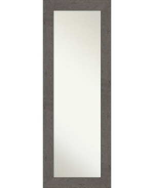 Shop Amanti Art Rustic Plank On The Door Full Length Mirror, 19.38" X 53.38" In Gray
