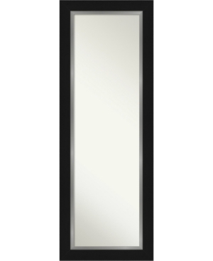 Amanti Art Eva Silver-tone On The Door Full Length Mirror, 17.12" X 51.12" In Black