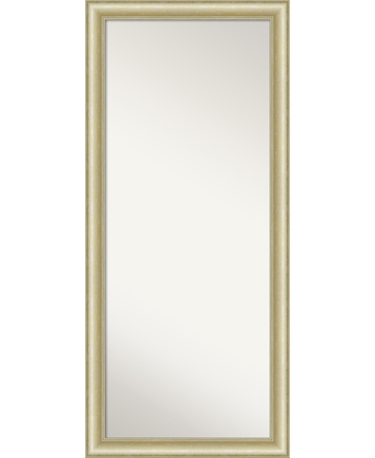 Textured Light Gold-tone Framed Floor/Leaner Full Length Mirror, 29" x 65" - Gold