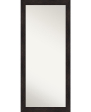 Shop Amanti Art Furniture Framed Floor/leaner Full Length Mirror, 29.38" X 65.38" In Dark Brown