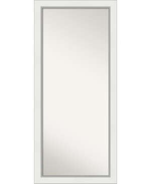 Shop Amanti Art Eva Silver-tone Framed Floor/leaner Full Length Mirror, 29.25" X 65.25" In White