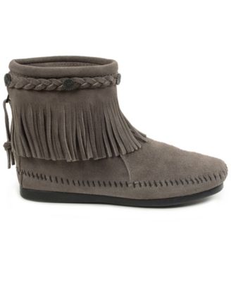 Women's Suede High Top Back Zip Boots