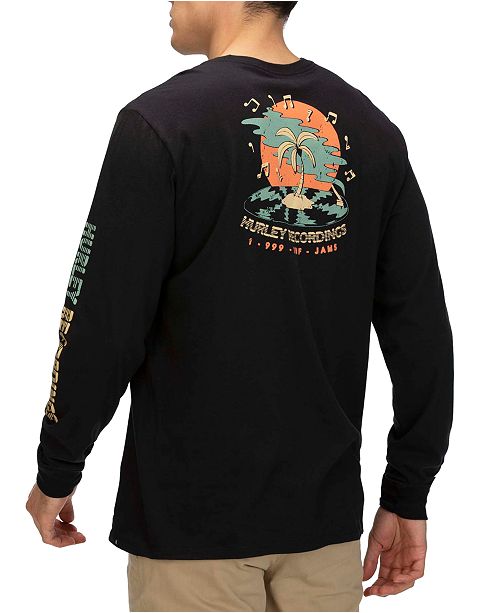 Hurley Men S Record Palms Graphic Long Sleeve T Shirt Reviews