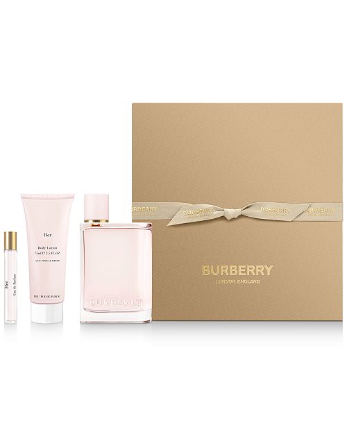 Burberry 3-Pc. Her Eau de Parfum Gift Set & Reviews - All Perfume ...