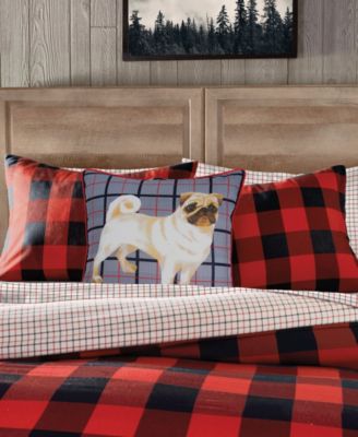 BASS OUTDOOR G.H Bass & Co. 3-Piece Buffalo Check Flannel Comforter Set, Full/Queen