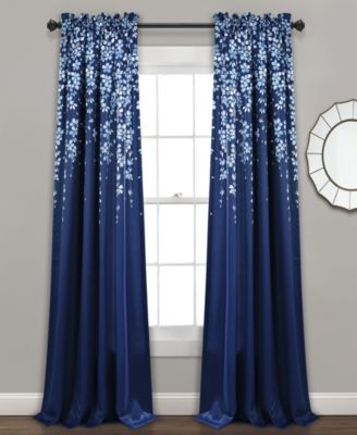 Weeping Flower Light Filtering Window Curtain Panels