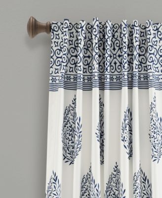 Lush Decor Teardrop Leaf Light Filtering Window Curtain Panels