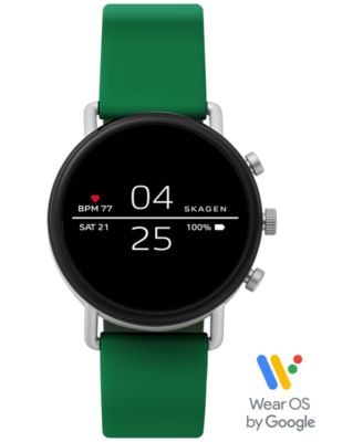 Skagen Unisex Falster 2 Green Silicone Strap Touchscreen Smart Watch 40mm \u0026  Reviews - Macy's