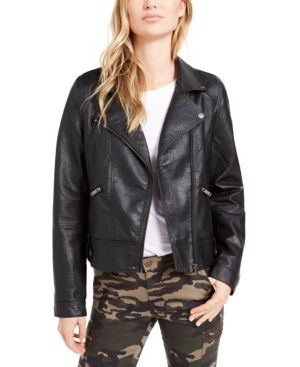 Oat Faux-Leather Moto Jacket