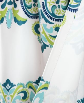 Lush DecorClara Light Filtering Valance Curtain 52"W x 18"L +2" - Colorful Valances for Windows - Boho Kitchen Curtains