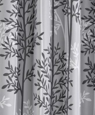 Linear Tree Insulated Rod Pocket Blackout Window Curtain Panels