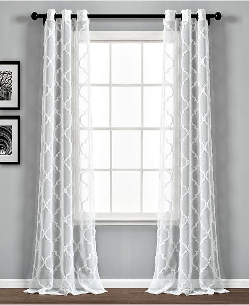 Lush Decor Avon Trellis 38 X 84 Sheer Curtain Set Reviews