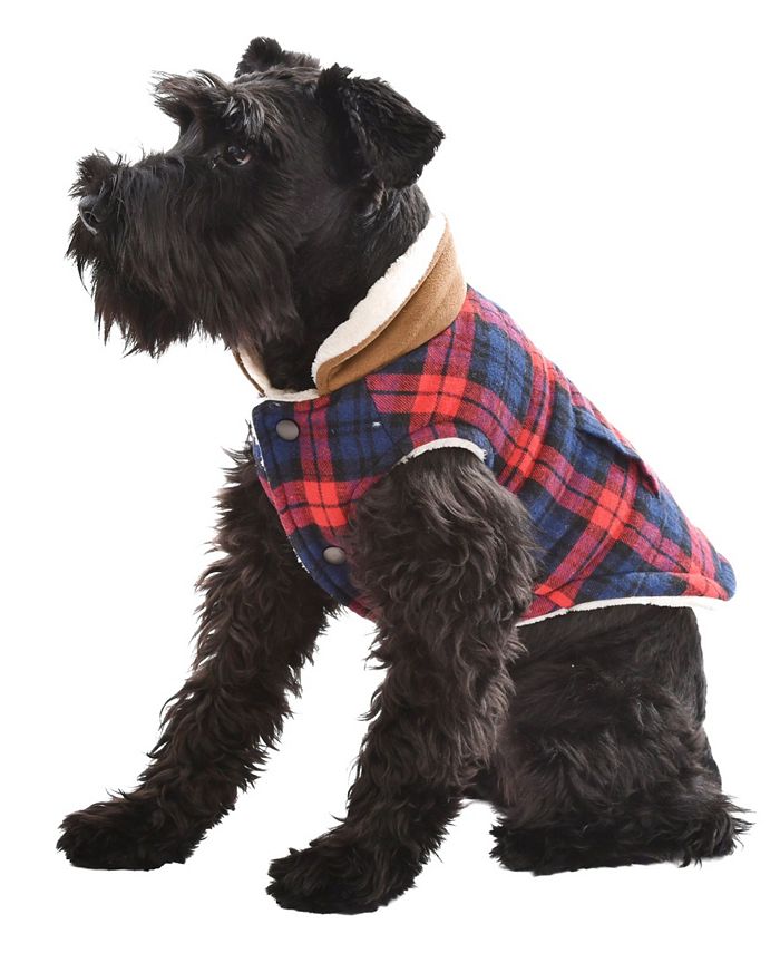 Parisian Pet Scottish Plaid Dog Jacket - Macy's
