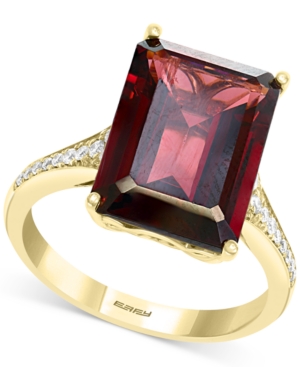 image of Effy Rhodolite Garnet (8-1/3 ct. t.w.) & Diamond (1/8 ct. t.w.) Ring in 14k Gold