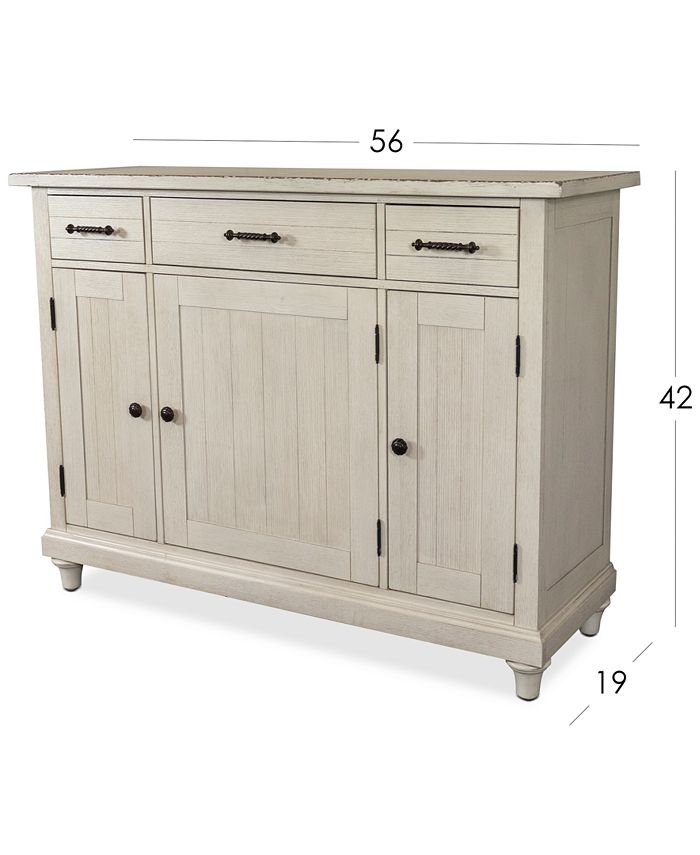 Furniture Aberdeen Off White Driftwood Dining Server Macy's