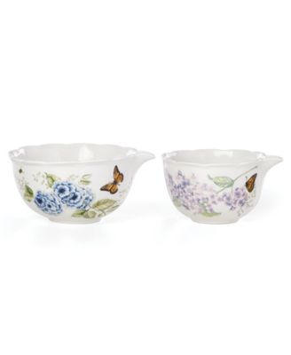 Lenox Butterfly Meadow Kitchen Set/2 Mixing Nesting Bowls