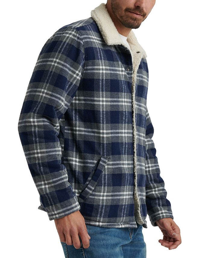 Lucky Brand Men's Plaid FleeceLined Shirt Jacket Macy's