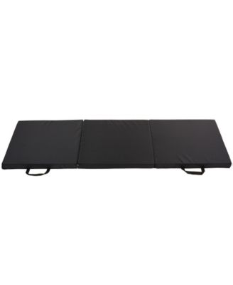 Sunny Health & Fitness Folding Gymnastics Tumbling Mat, Extra Thick with Carry Handles, Tri Fold Exercise Mat