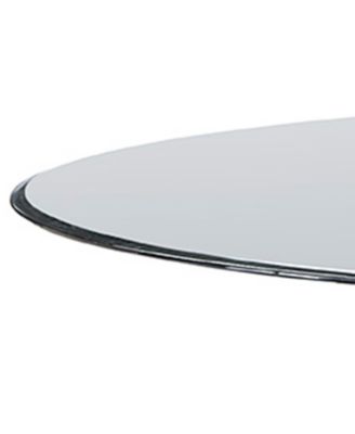 Furniture Carnaby 54" Glass Top Round Dining Table