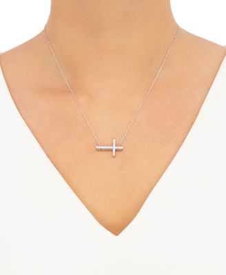241 WEAR IT BOTH WAYS Diamond Cross Pendant Necklace (1/2 ct. t.w.) in 14k White Gold