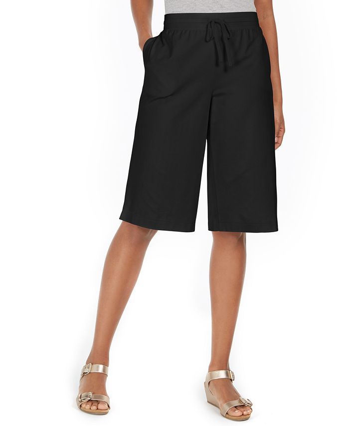 Karen Scott Knit Skimmer Shorts, Created for Macy's - Macy's
