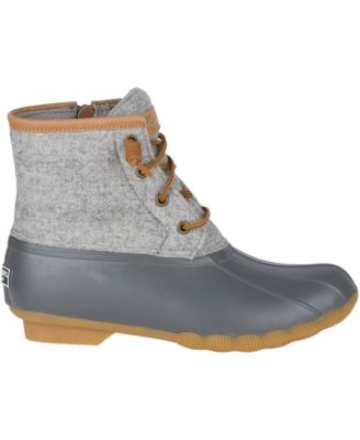 grey sperry boots