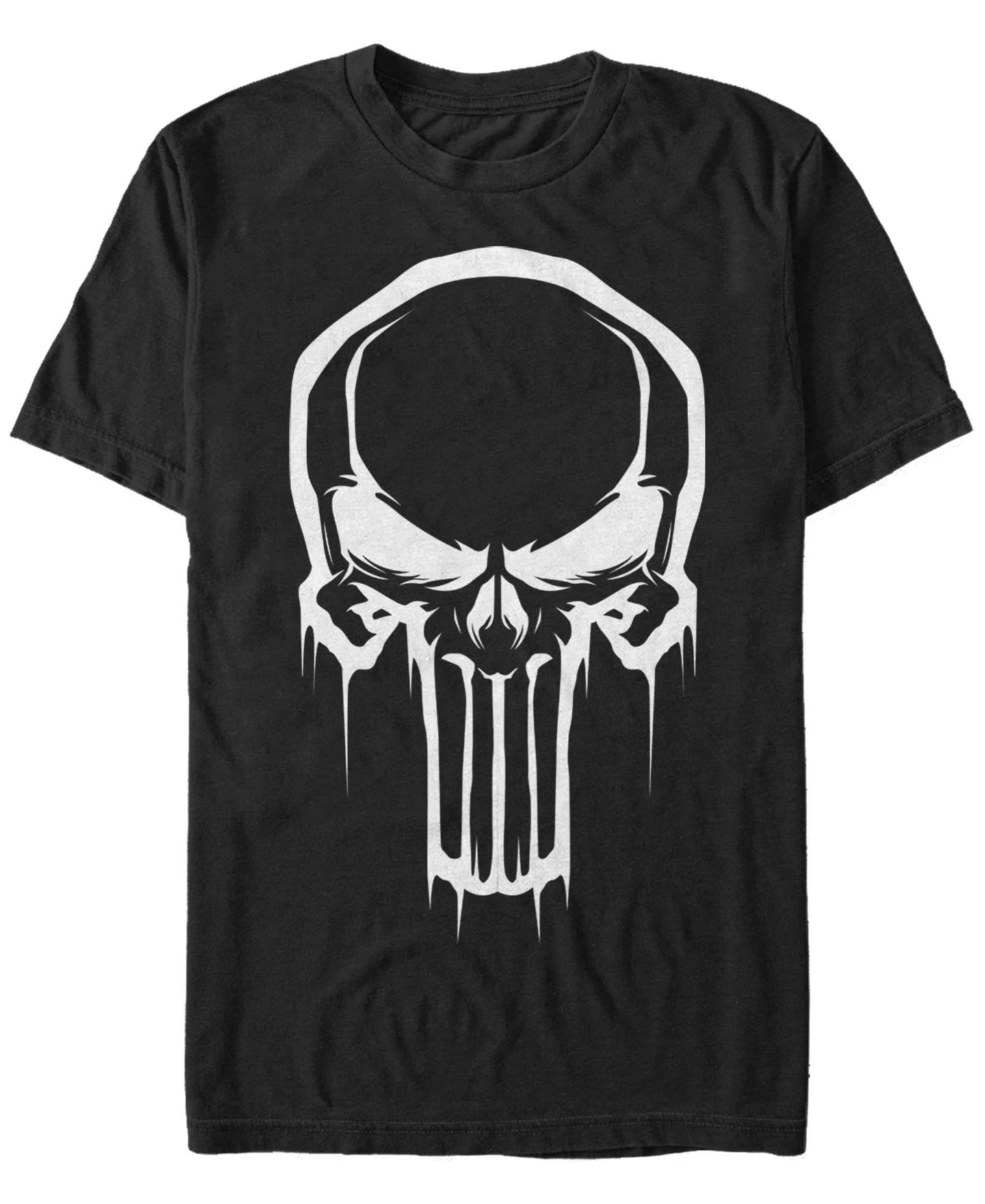 Мужская футболка Fifth Sun Marvel Punisher Dripping Skull Logo Costume Short Sleeve, цвет: Чёрный — фото 1