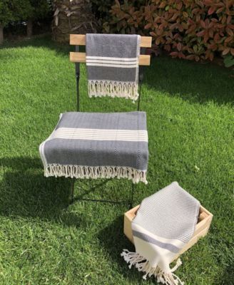 Olive and Linen Newport Turkish Bath and Hand Towel 2 Piece Set