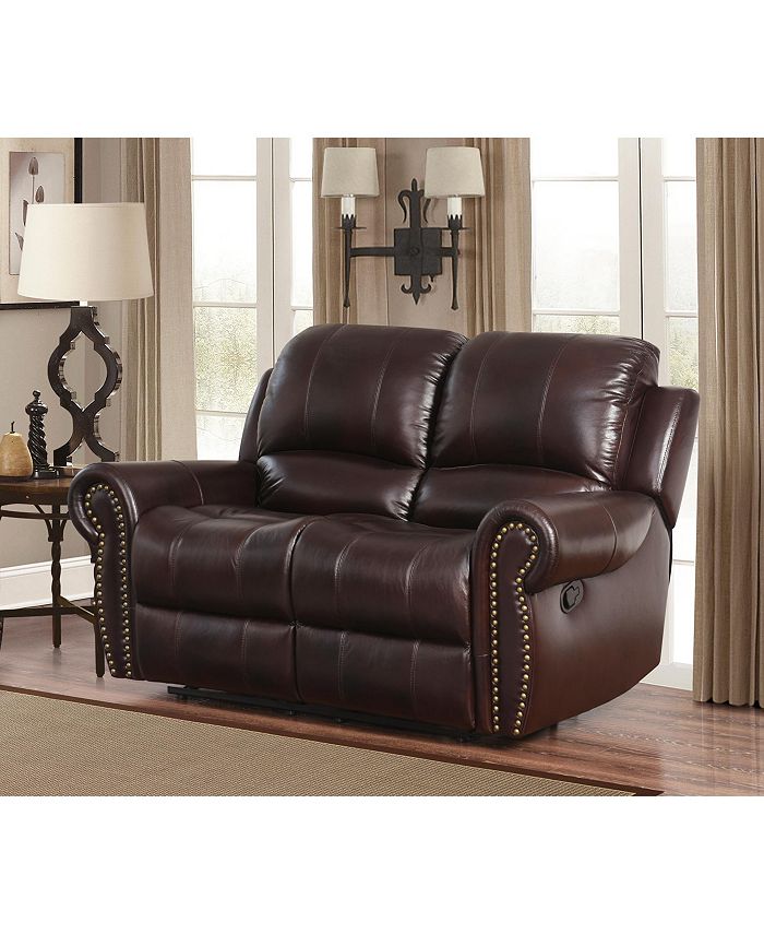 Abbyson Living Benson Leather Recliner Loveseat Macy's