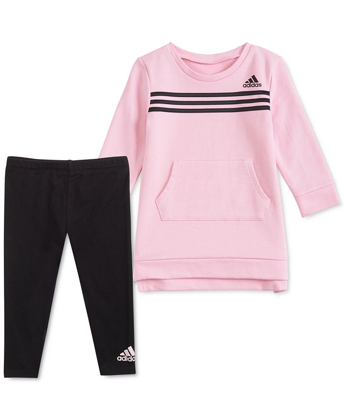 adidas Baby Girls 2Pc. ThreeStripe Dress & Leggings Set & Reviews