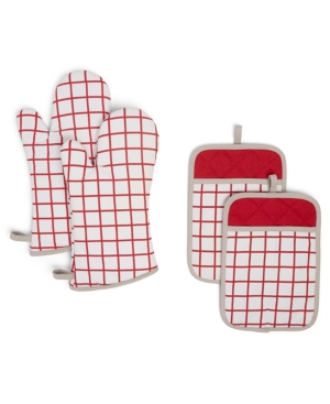 kate spade new york Living Bistro Grid Oven Mitt & Pot Holder Set of 4