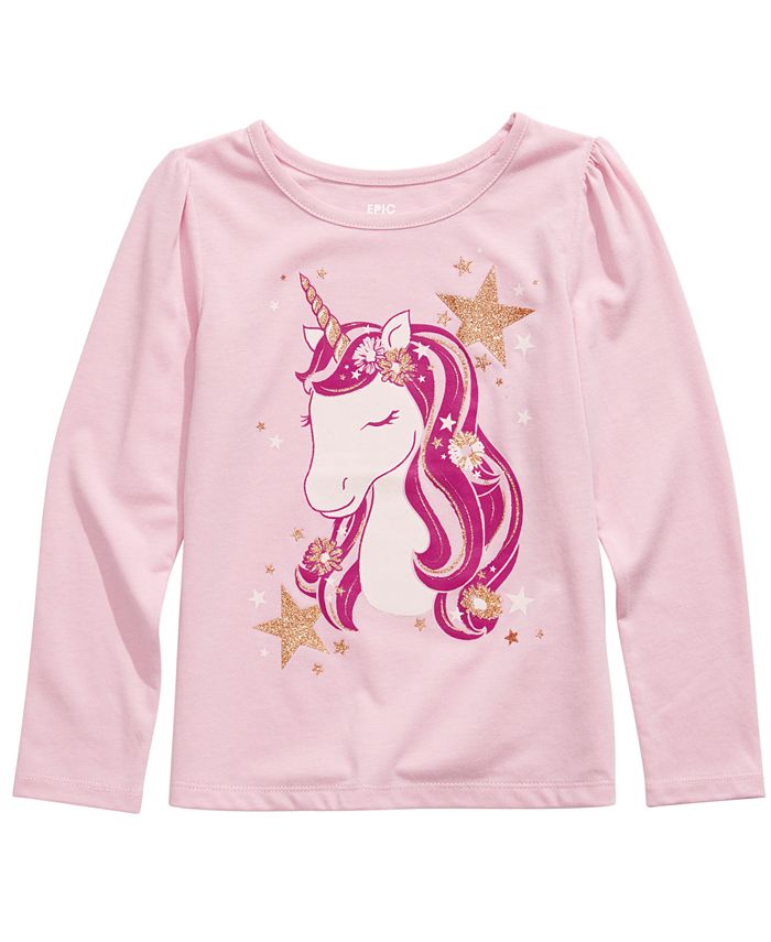 Epic Threads Little Girls Unicorn T-Shirt, Created for Macy's - Macy's