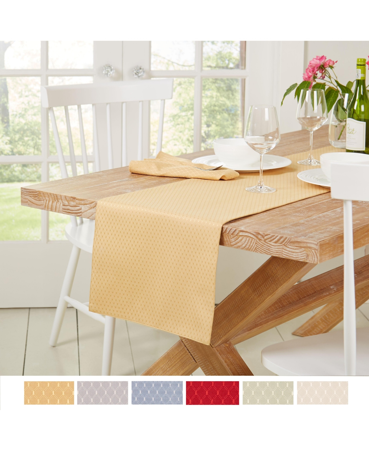 Town & Country Living McKenna Table Runner, 15"x 90"